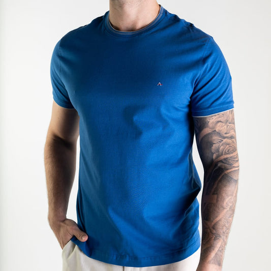 Camiseta Aramis Collar Frieze Azul Royal