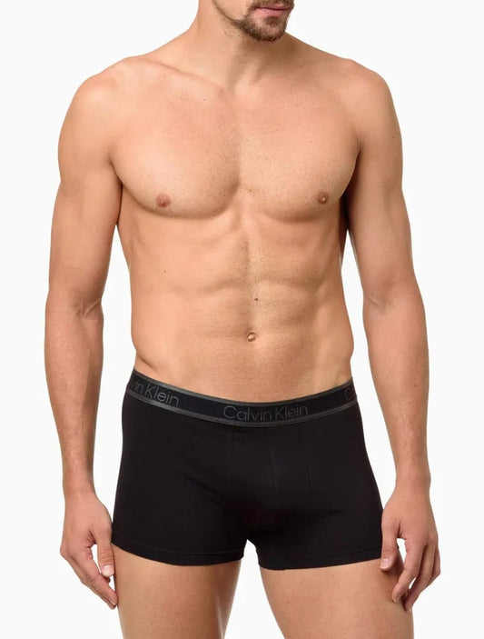 Cueca Calvin Klein Trunk Tonal Logo Preta