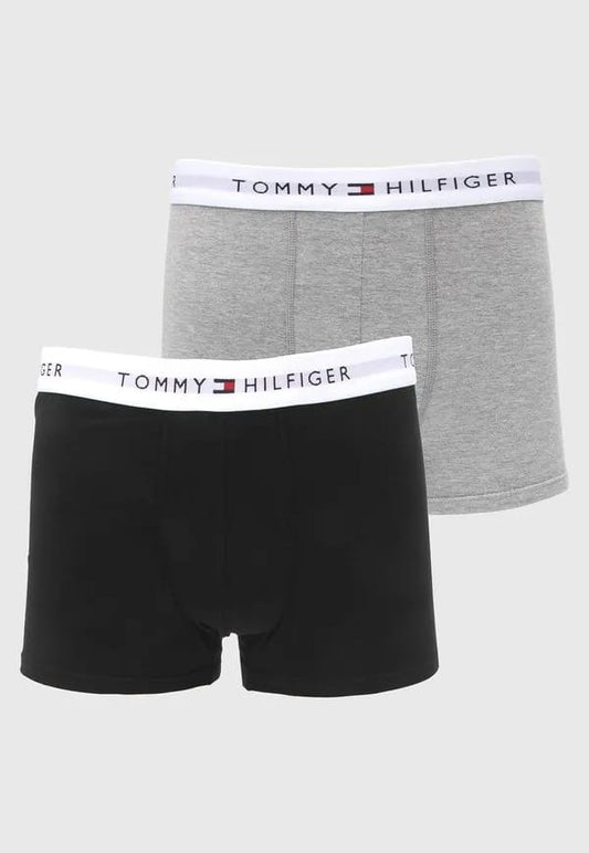 Pack 2 Cuecas Cotton Stretch Trunk Tommy Hilfiger Cinza/Preta