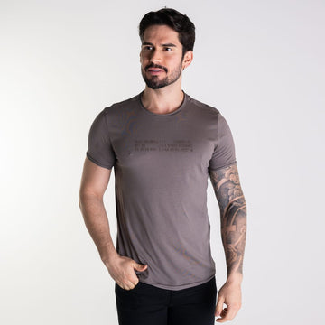 Camiseta Ellus Pima Classic Chumbo