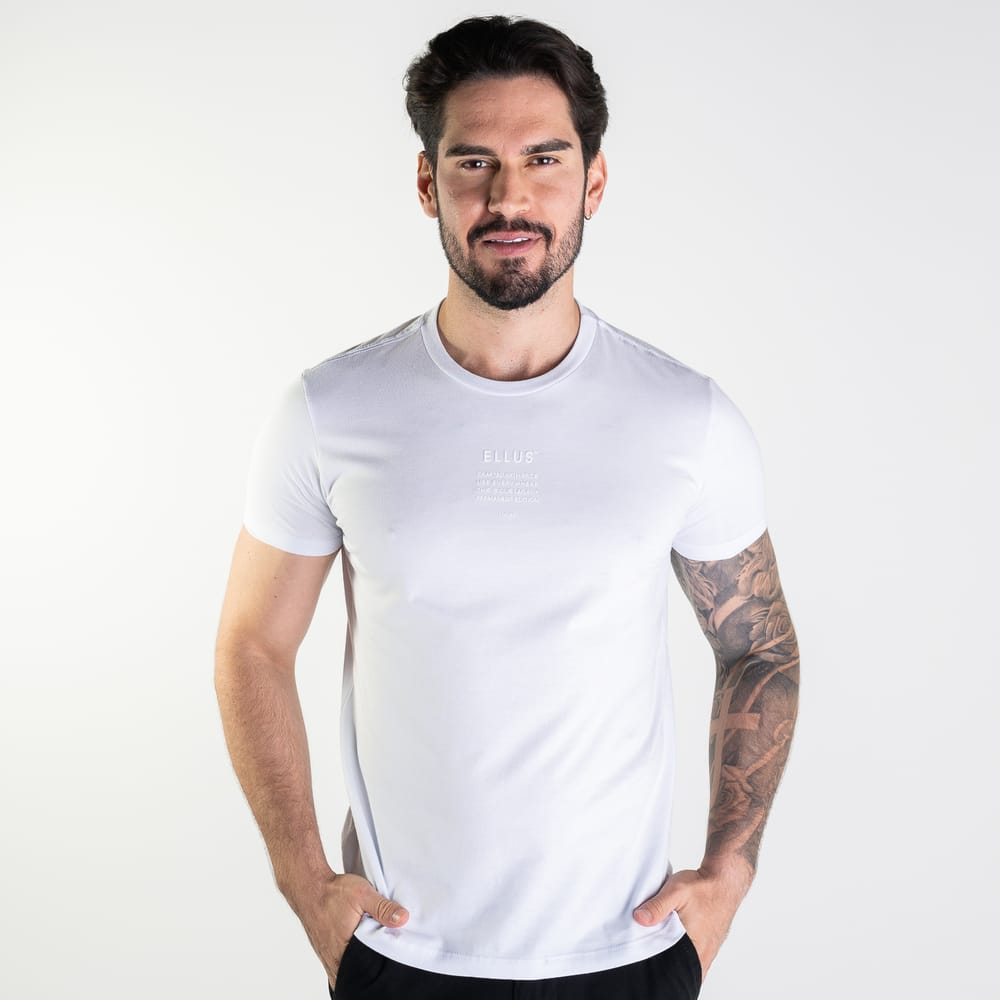 Camiseta Ellus Cotton Fine Everywhere Branca