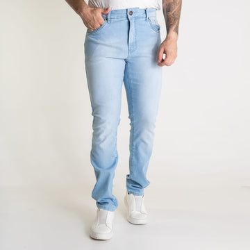 Calça Jeans Acostamento Skinny Azul Claro