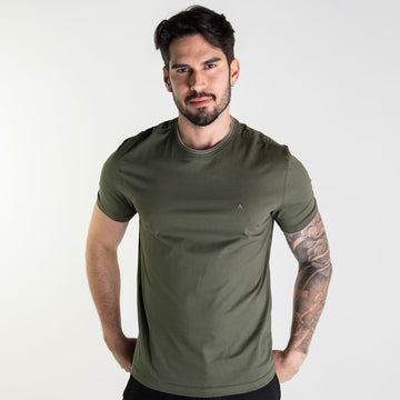 Camiseta Aramis Collar Frieze Verde Militar