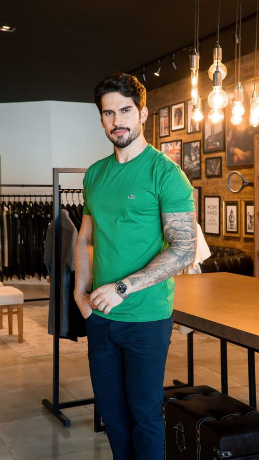 Camiseta Lacoste Algodão Pima Verde