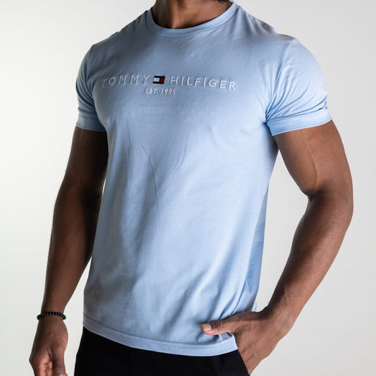 Camiseta Tommy Hilfiger 1985 Masculina Core Azul Claro