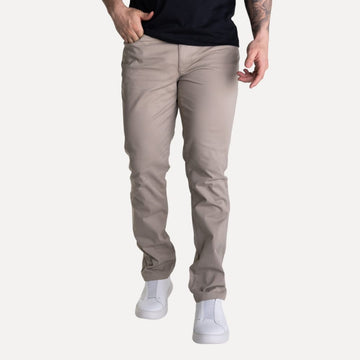 Calça Calvin Klein Algodão Infinite Flex Slim Khaki