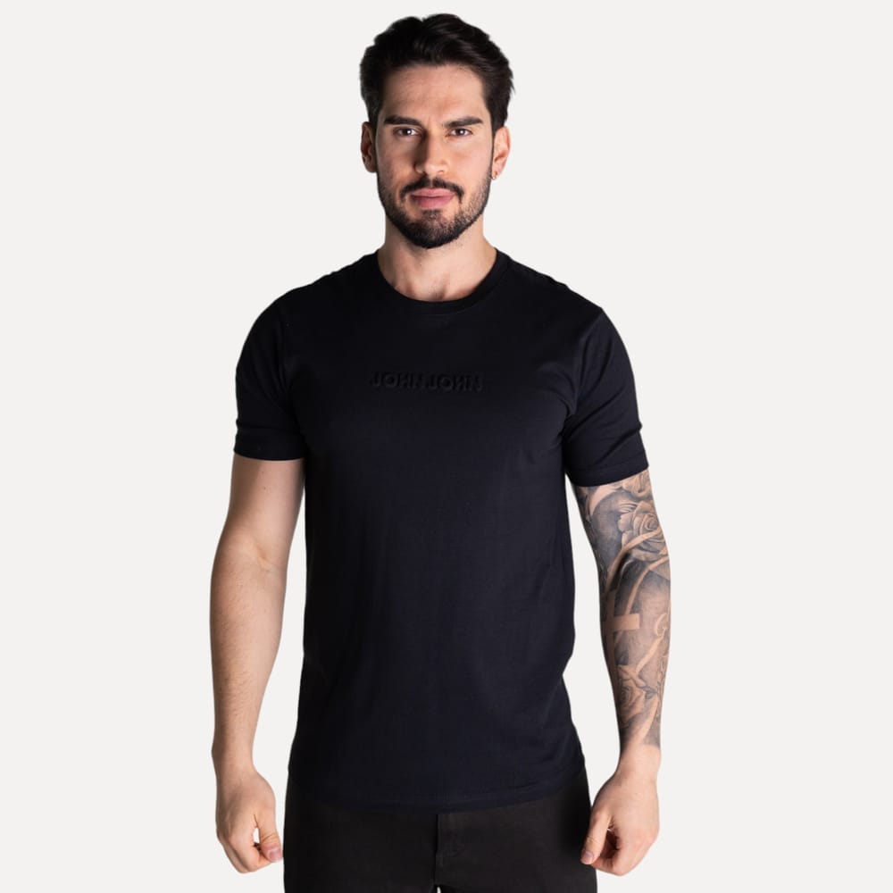 Camiseta John John High Relief Preto