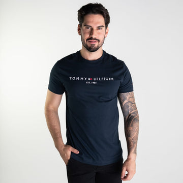 Camiseta Tommy Hilfiger 1985 Masculina Core Azul Petróleo