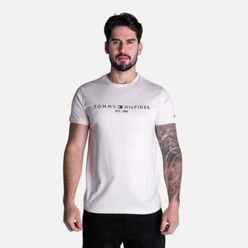 Camiseta Tommy Hilfiger 1985 Masculina Core Off White