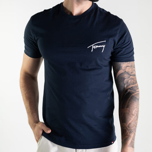 Camiseta Tommy Jeans Embroidery Azul Marinho